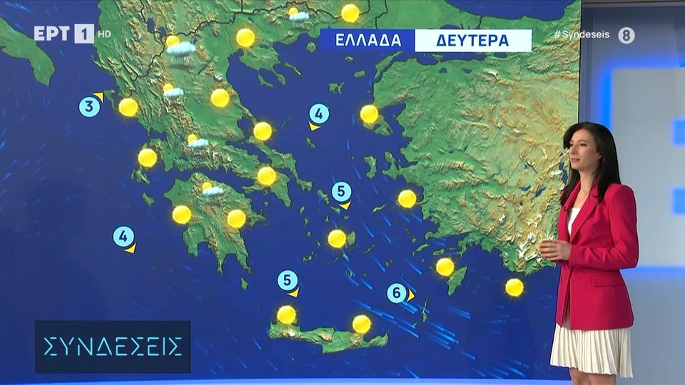 Τρίτη: Ηλιοφάνεια με αραιές νεφώσεις &#8211; Άνοδος της θερμοκρασίας (video)