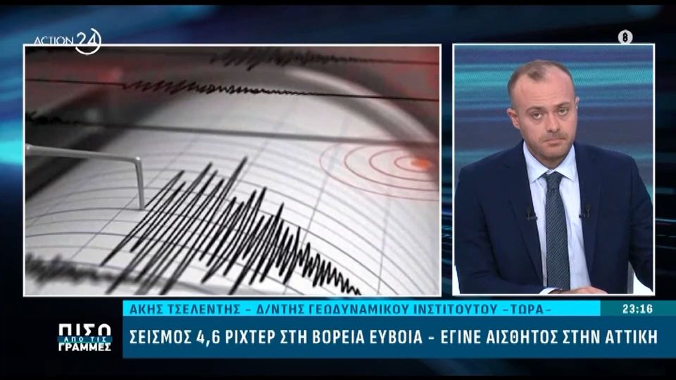 Σεισμός 4,6 ρίχτερ στη Βόρεια Εύβοια (video)